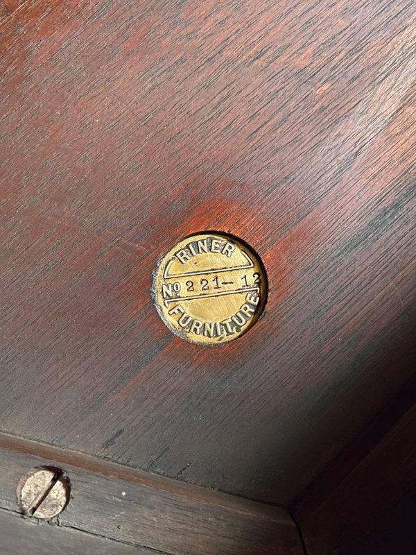 American Revival Mahogany Hexagonal Table by Riner Furniture, c.1920’s