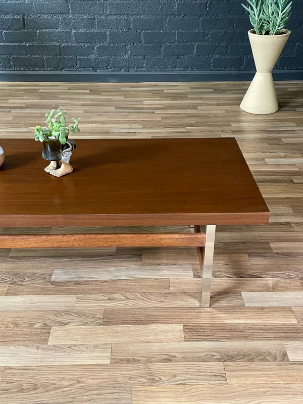 Mid-Century Modern Walnut & Chrome Coffee Table by Lane, c.1960’s