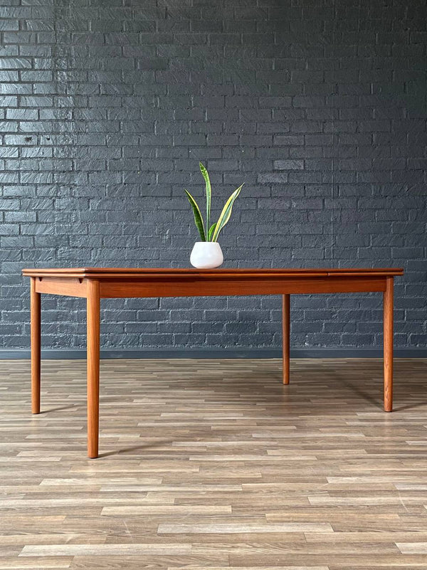 Large Mid-Century Danish Modern Expanding Draw-Leaf Dining Table, c.1960’s