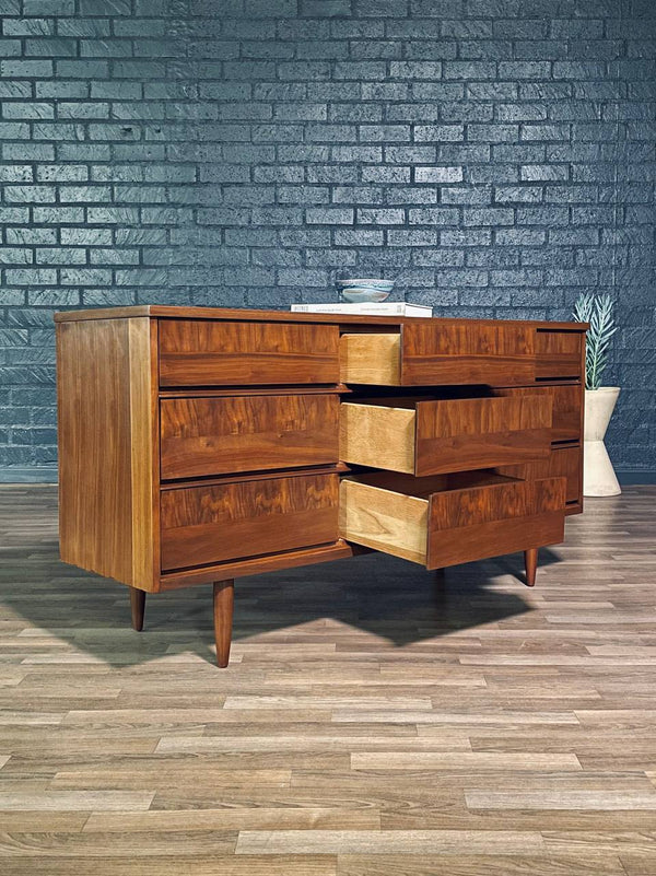 Mid-Century Modern 9-Drawer Walnut Dresser, c.1960’s