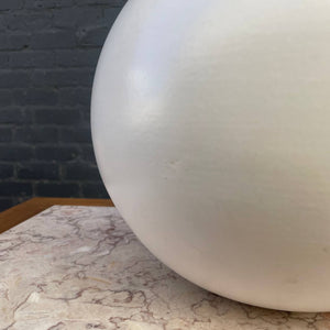 Vintage Mid-Century Modern White Ceramic Sphere Planter, c.1960’s
