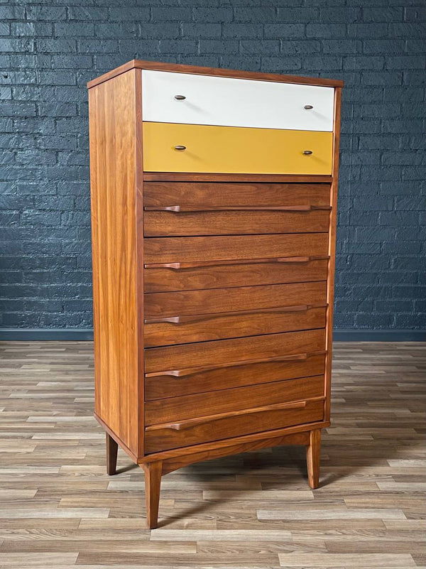 Mid-Century Modern Two-Tone Lacquered Highboy Dresser, c.1960’s