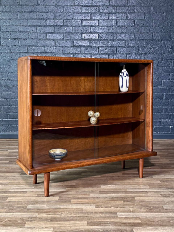 Mid-Century Modern Bow Front Bookcase Credenza, c.1960’s