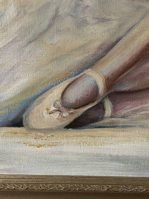 Signed Portrait Oil Painting of Ballerina, c.1980’s