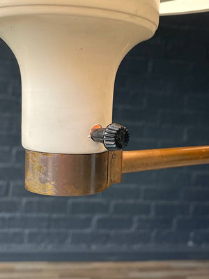 Mid-Century Adjustable Brass Saucer Style Desk Lamp by Dazor, c.1950’s