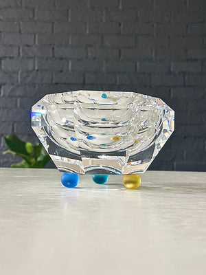 Joel Desgrippes Crystal Colorado Bowl for Swarovski