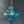 Pair of Vintage Turquoise Bubble Glass & Gilt-Metal Pendant Lantern Lights, c.1960’s
