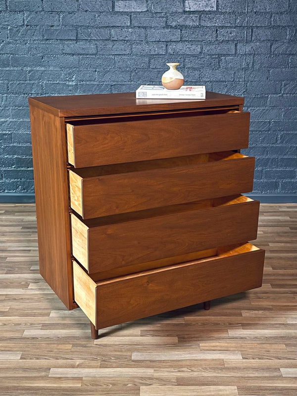 Vintage Mid-Century Modern Walnut Highboy Dresser, c.1960’s