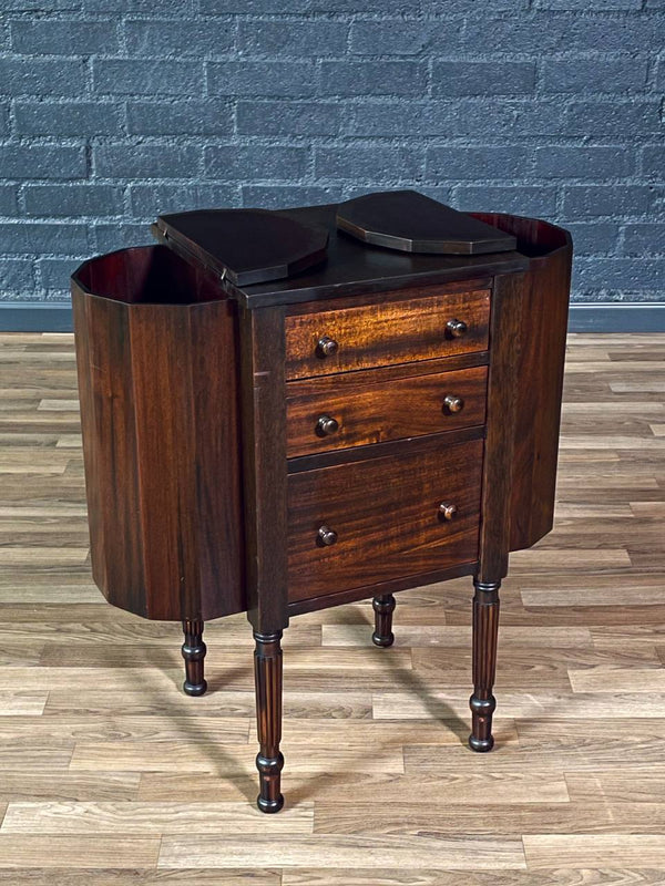 Antique English Hepplewhite Mahogany Bowfront Entry Cabinet, c.1950’s