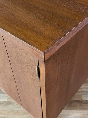 Pair of Mid-Century Modern Night Stands with Brass Accents, c.1960’s