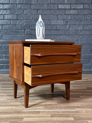 Mid-Century Modern Sculpted Walnut Night Stand, c.1960’s