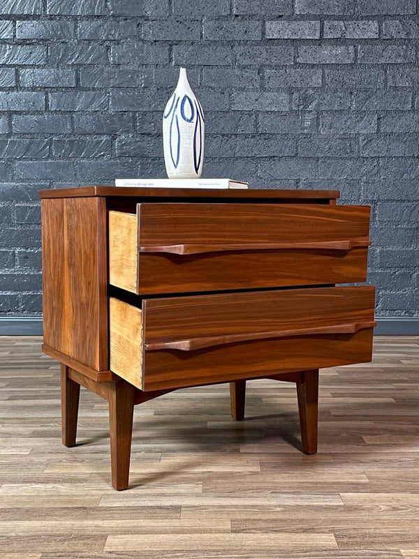 Mid-Century Modern Sculpted Walnut Night Stand, c.1960’s