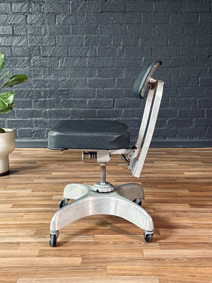 Vintage Art Deco Aluminum Swivel Office Desk Chair by Emeco, c.1940’s