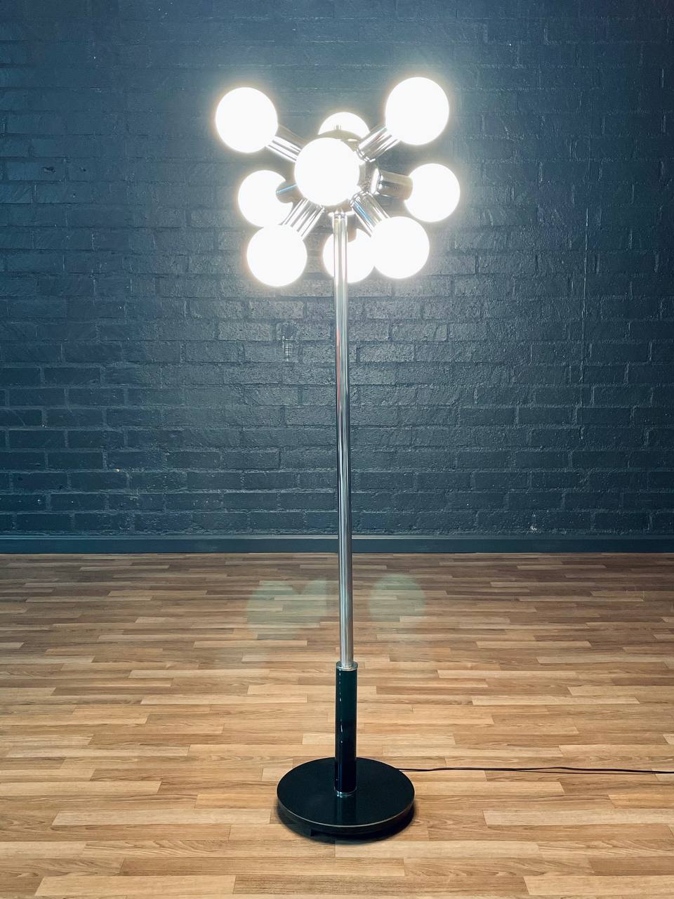 Vintage Post Modern Space Age Chrome “Sputnik” Floor Lamp, c