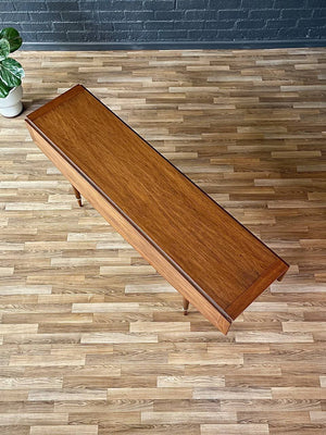 Mid-Century Modern “Sophisticate” Drop-Leaf Dining Table w/ Brass Accents, c.1960’s