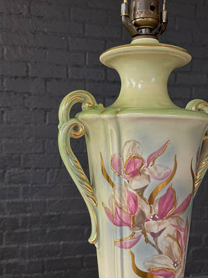 Pair of Vintage Pair of Green Porcelain Urn Shape Table Lamps, c.1960’s