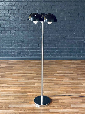 Mid-Century Modern 3-Orb Dome Chrome Floor Lamp, c.1960’s