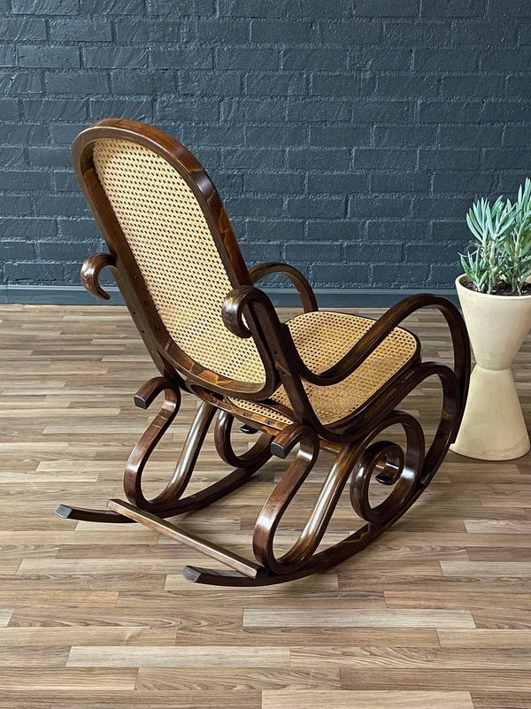 Vintage Bentwood & Cane Rocking Chair, c.1970’s