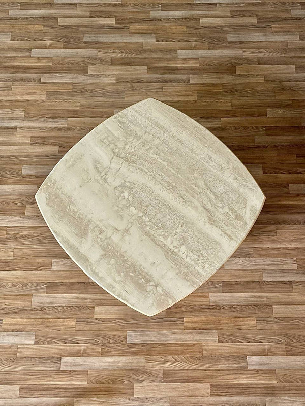 Vintage Post Modern Italian Travertine Coffee Table, c.1980’s