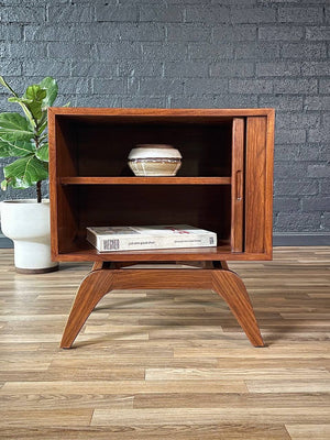 Mid-Century Modern Walnut Tambour-Door Night Stand, c.1960’s