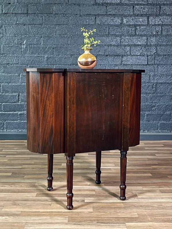 Antique English Hepplewhite Mahogany Bowfront Entry Cabinet, c.1950’s