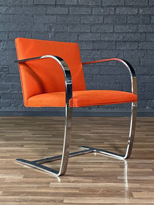 Signed Mies Van Der Rohe “Brno” Steel Chair for Knoll