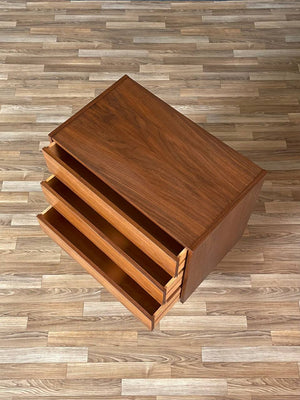 Mid-Century Modern Walnut 3-Drawer Dresser, c.1960’s