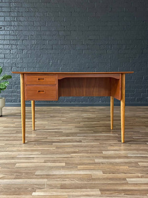 Mid-Century Danish Modern Teak & Oak Desk w/ Bookcase, c.1960’s