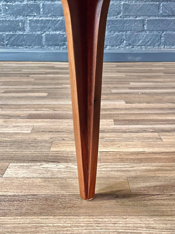 Mid-Century Modern Sculpted Walnut Side Table w/ Marble Top, c.1960’s