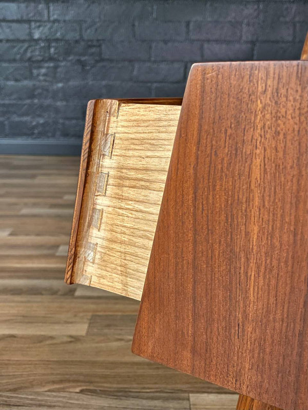 Mid-Century Modern 4-Tier Sculpted Walnut Bookshelf, c.1960’s