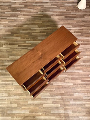 Mid-Century Modern 9-Drawer Walnut Dresser, c.1960’s