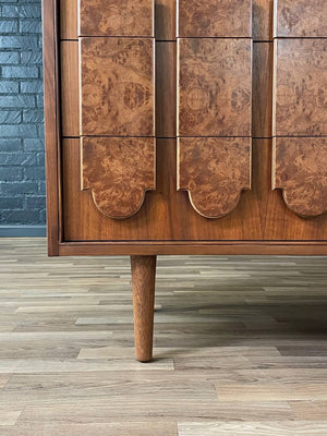 Mid-Century Modern Walnut & Burl Wood Dresser, c.1960’s