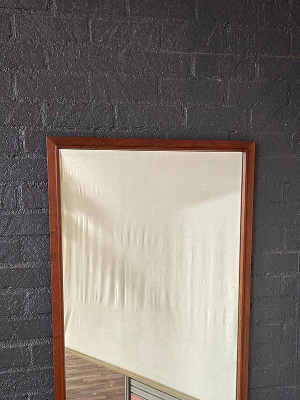 Mid-Century Modern Sculpted Walnut Wall Mirror, c.1950’s