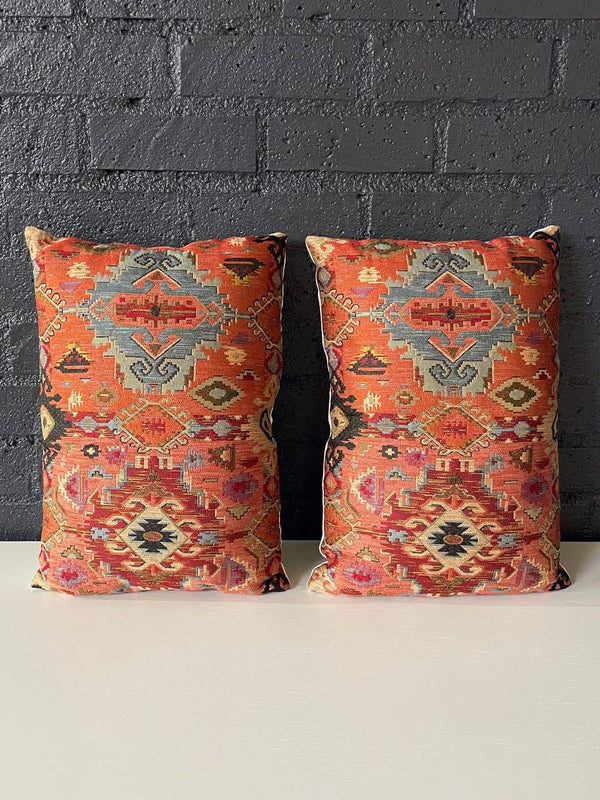 Pair of Antique Italian Decorative Textile Pillow Set, c.1920’s