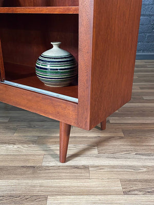 Mid-Century Modern Mahogany Bookcase Cabinet w/ Glass Doors, c.1960’s