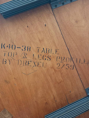 Expanding Mid-Century Modern “Profile” Round Dining Table by John Van Koert for Drexel, c.1950’s