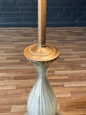 Mid-Century Regency Glass Floor Lamp, c.1950’s