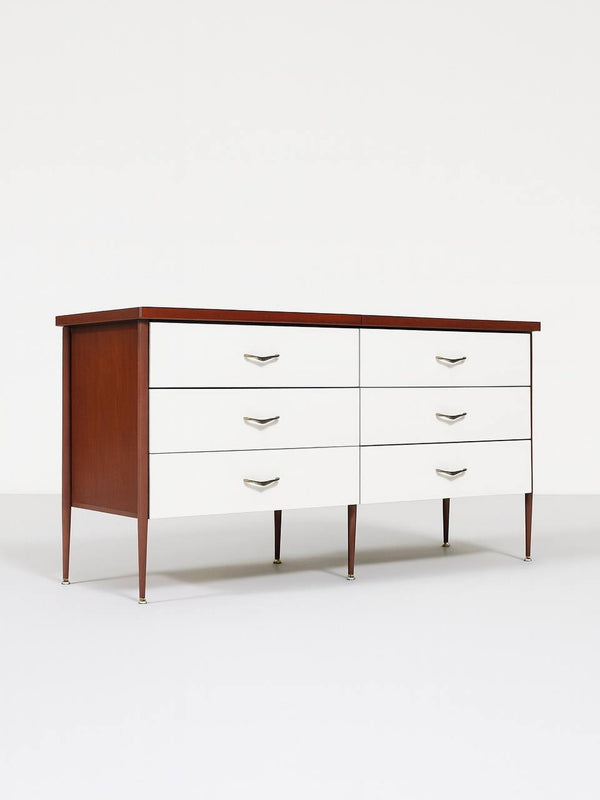 Mid-Century Californian Modern Two-Tone Lacquered & Walnut Dresser, c.1960’s