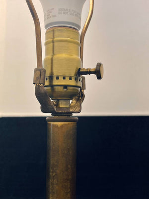 Mid-Century Brutalist Studio Ceramic Table Lamp w/ Sculptural Glazed Form, c.1960s