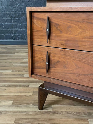 Mid-Century Modern Sculpted Highboy Dresser by American of Martinsville, c.1960’s