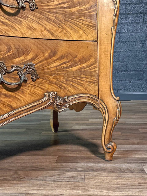 French Louis XVI Style Burl Wood Dresser by Romweber, c.1920’s