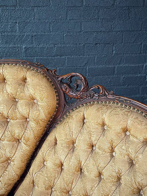 Antique Victorian Carved Mahogany Sofa, c.1920’s