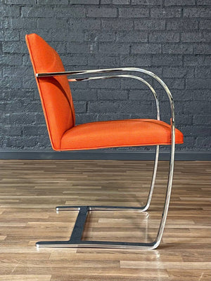 Signed Mies Van Der Rohe “Brno” Steel Chair for Knoll