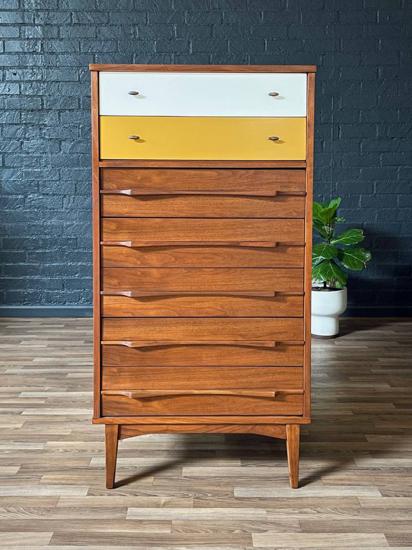 Mid-Century Modern Two-Tone Lacquered Highboy Dresser, c.1960’s