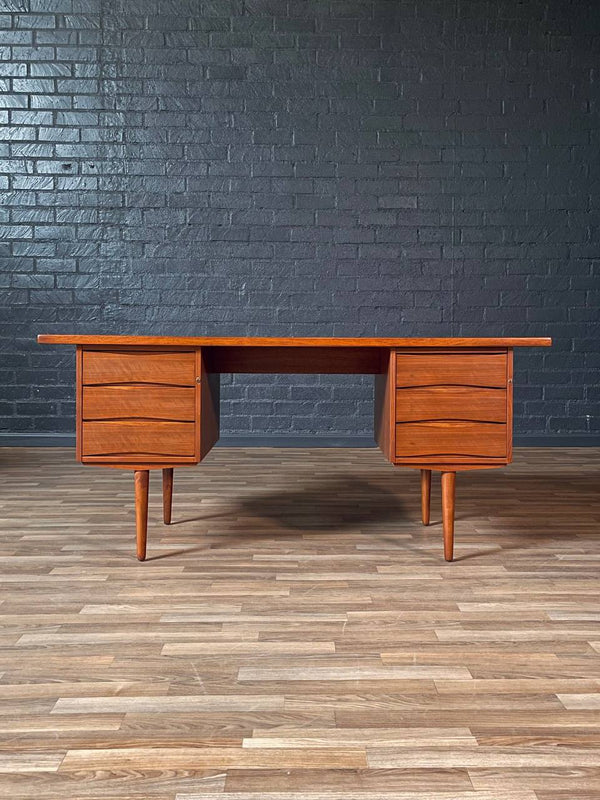 Mid-Century Modern Walnut Executive Desk by Fredrik Kayser, c.1960’s