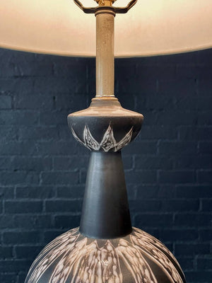 Mid-Century Danish Modern Ceramic Table Lamp by Soholm, Denmark – Signed, c.1960’s