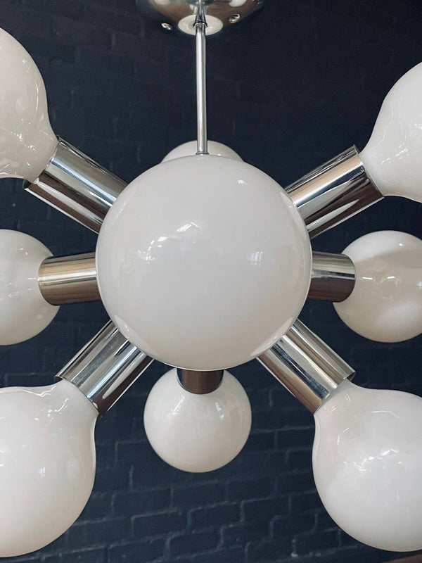 Vintage Space Age Atomic Chrome Sputnik Chandelier, c.1960’s