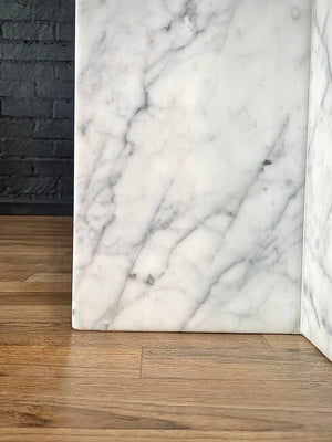 Vintage Italian Post Modern Carrara “Tear Drop” Side Table, c.1970’s