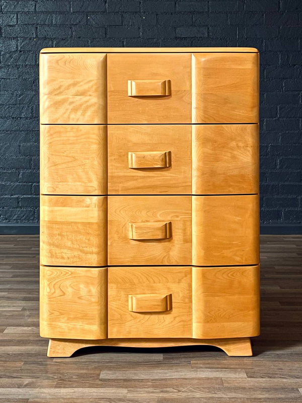 Mid-Century Modern “Riviera” Highboy Birch Dresser by Heywood Wakefield, c.1950’s