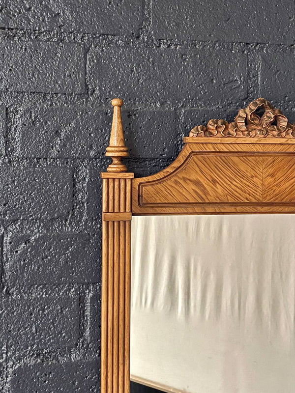Pair of French Neoclassical Style Mirrors w/ Ribbon Crest, c.1950’s